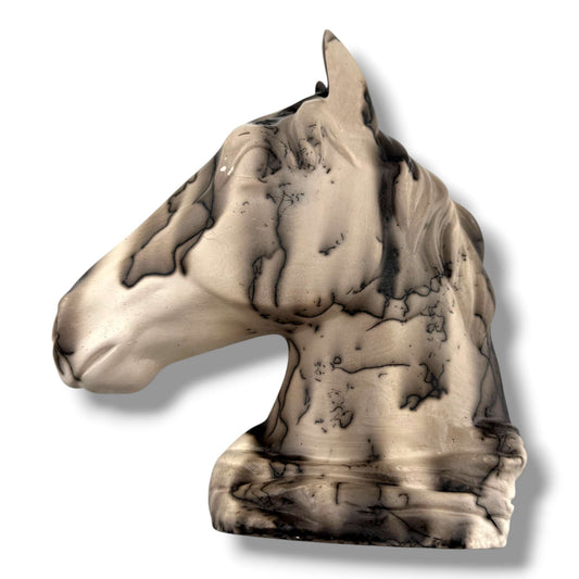 Horse Hair Horse Head Bust Sculpture by Luna - SunWest Treasures