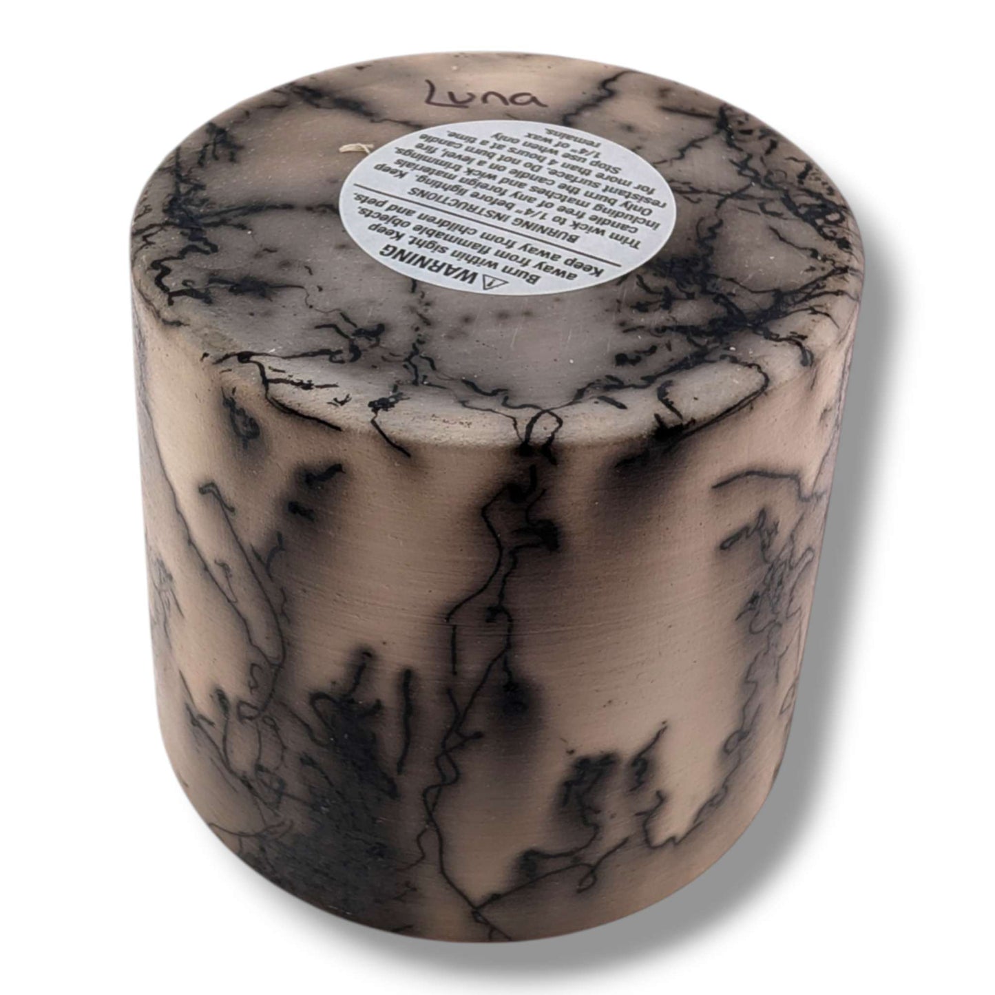Horsehair Teal Pottery Candle, Handcrafted by Luna - SunWest Treasures