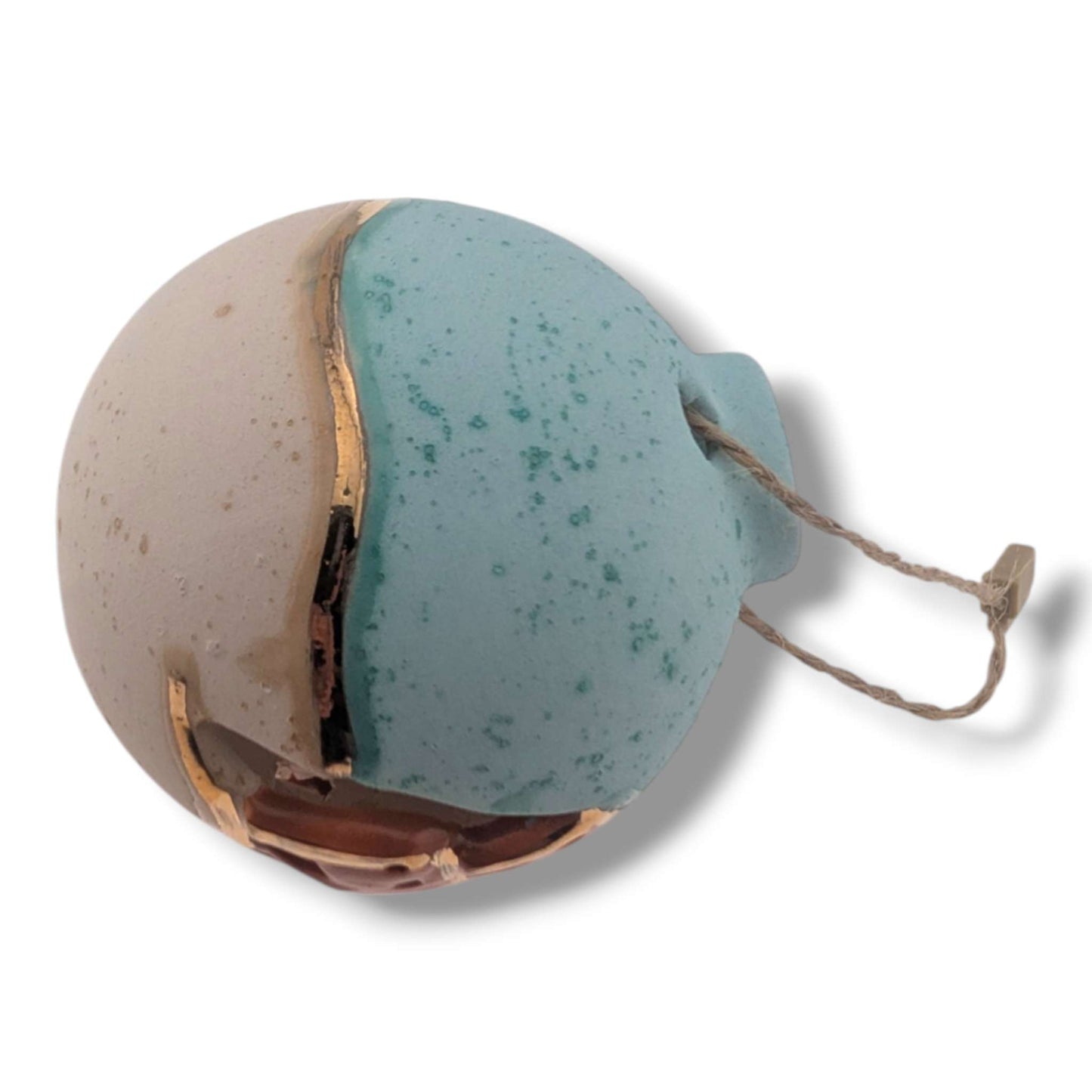 Pottery Pueblo Village Ornament, Handcrafted by Luna