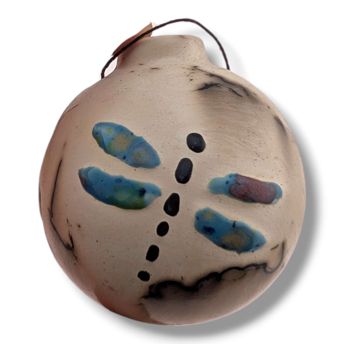 Horse Hair Pottery Minimalist Dragonfly Ornament, Handcrafted by Luna
