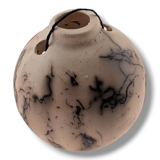 Horse Hair Pottery Pueblo Village Ornament, Handcrafted by Luna