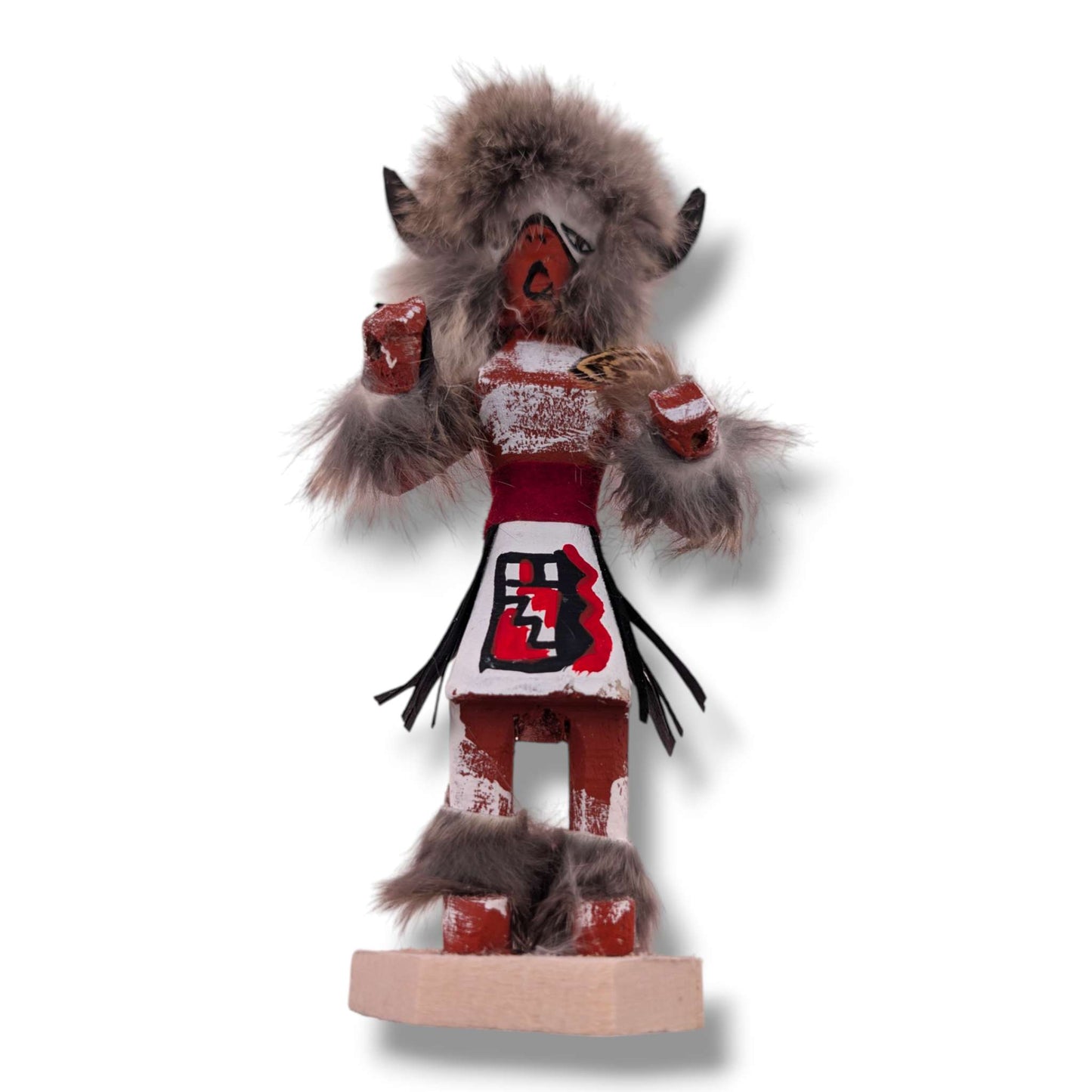 6 Inch Buffalo Warrior Kachina Doll