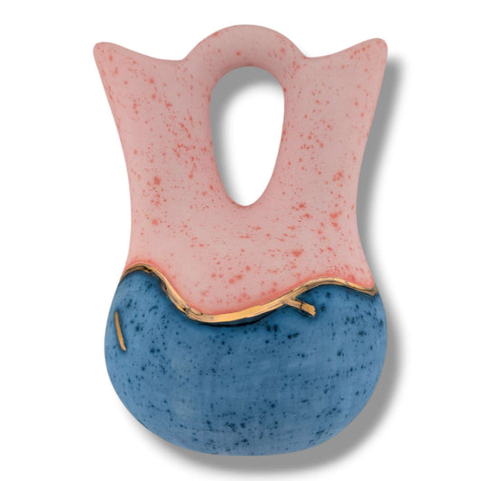 Luna Gold-Filled Nativity Wedding Vase, Rose and Blue