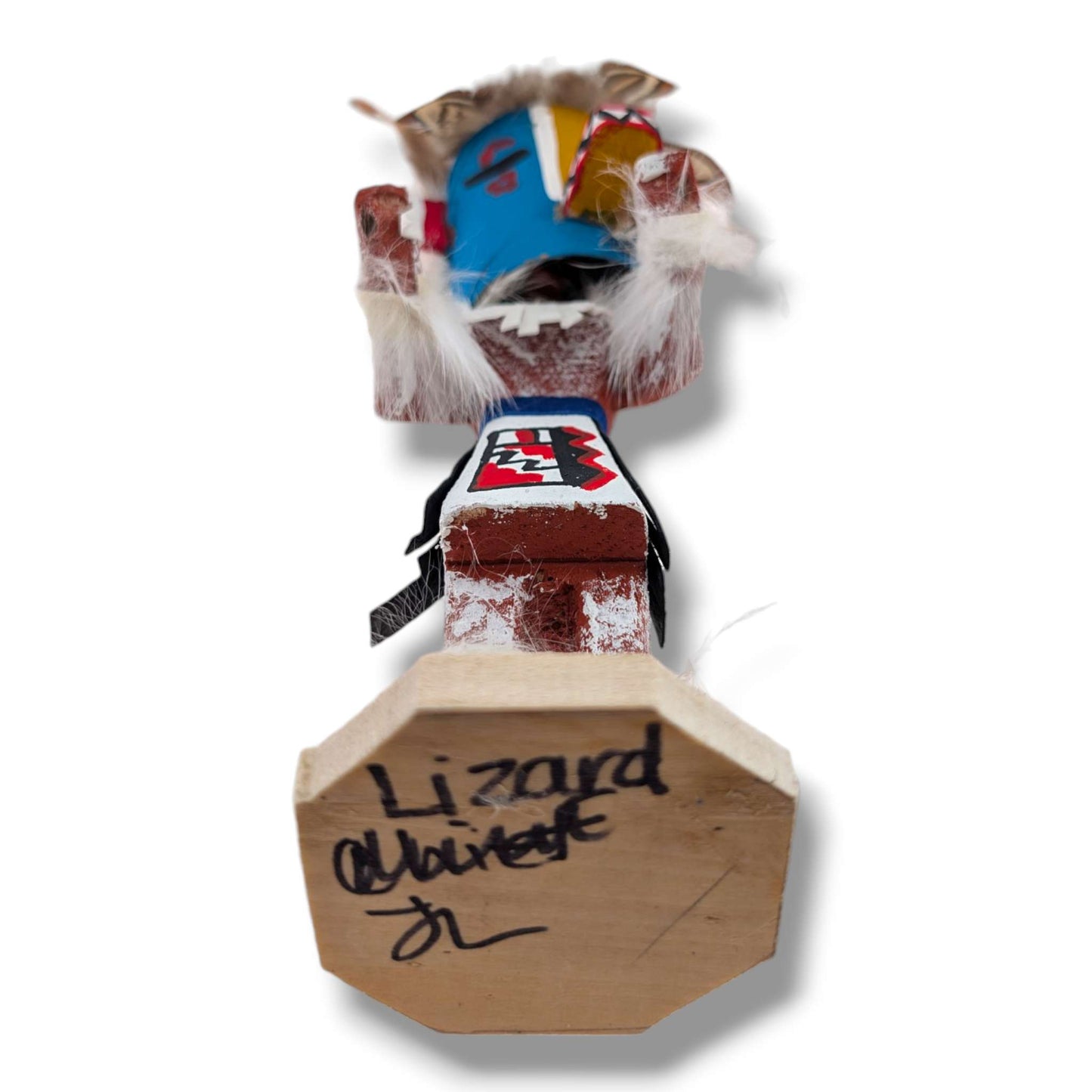 6 Inch Lizard Chief Kachina Doll with Detachable Mask