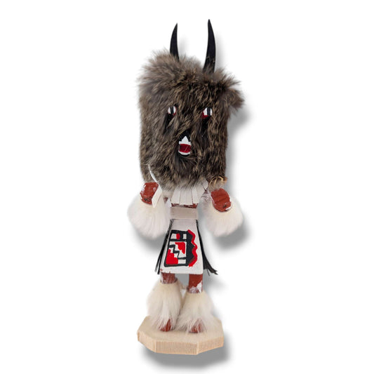 6 Inch Wolf Kachina Doll with Detachable Mask