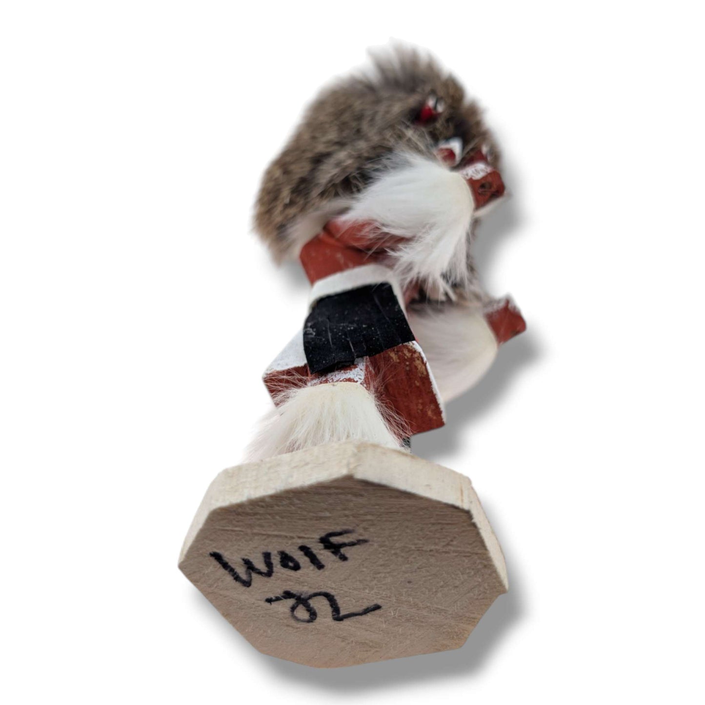 6 Inch Wolf Kachina Doll with Detachable Mask