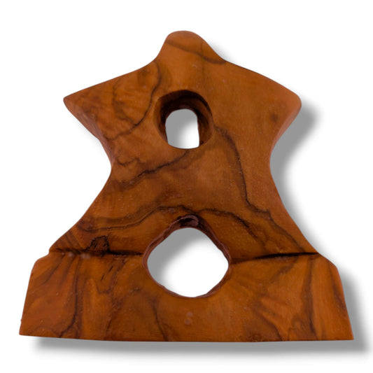 Hand-Carved Olive Wood Holy Family Grotto Sculpture