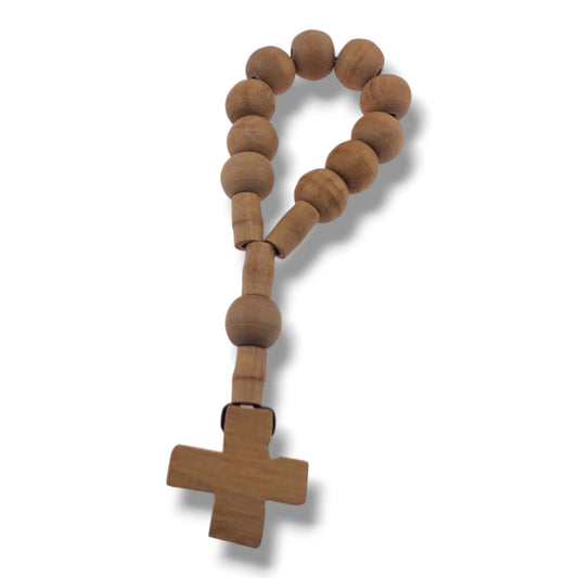 Hand-Carved Olive Wood Finger Rosary