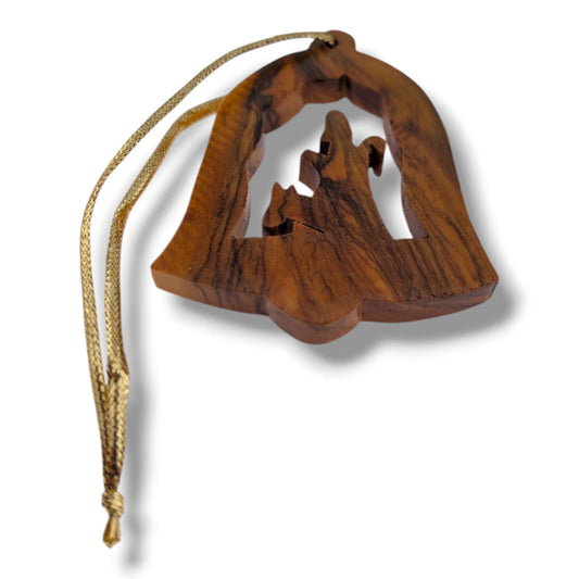 Hand-Carved Olive Wood Camel Nativity Ornament