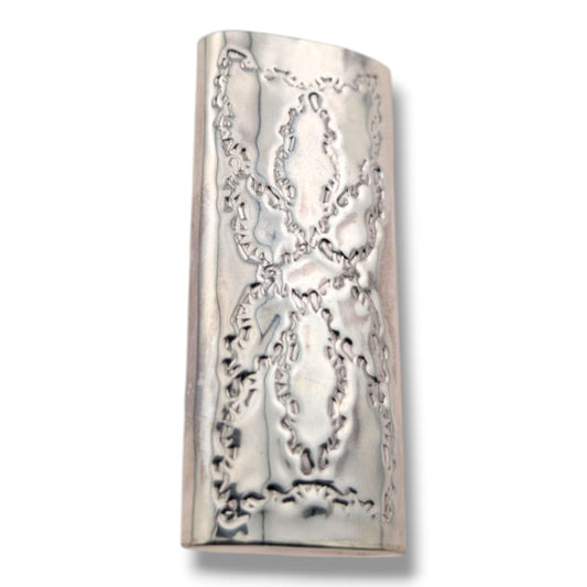 Navajo Sterling Silver Mini Bic Lighter Case with Red Coral