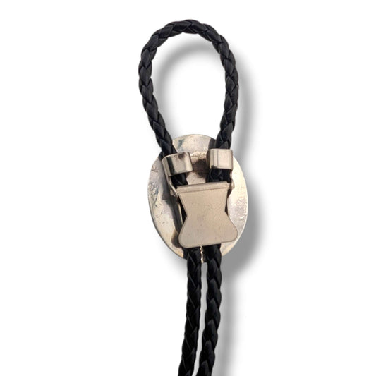 Navajo Harrison and Betty Begaye Sterling Silver Turquoise Bolo Tie
