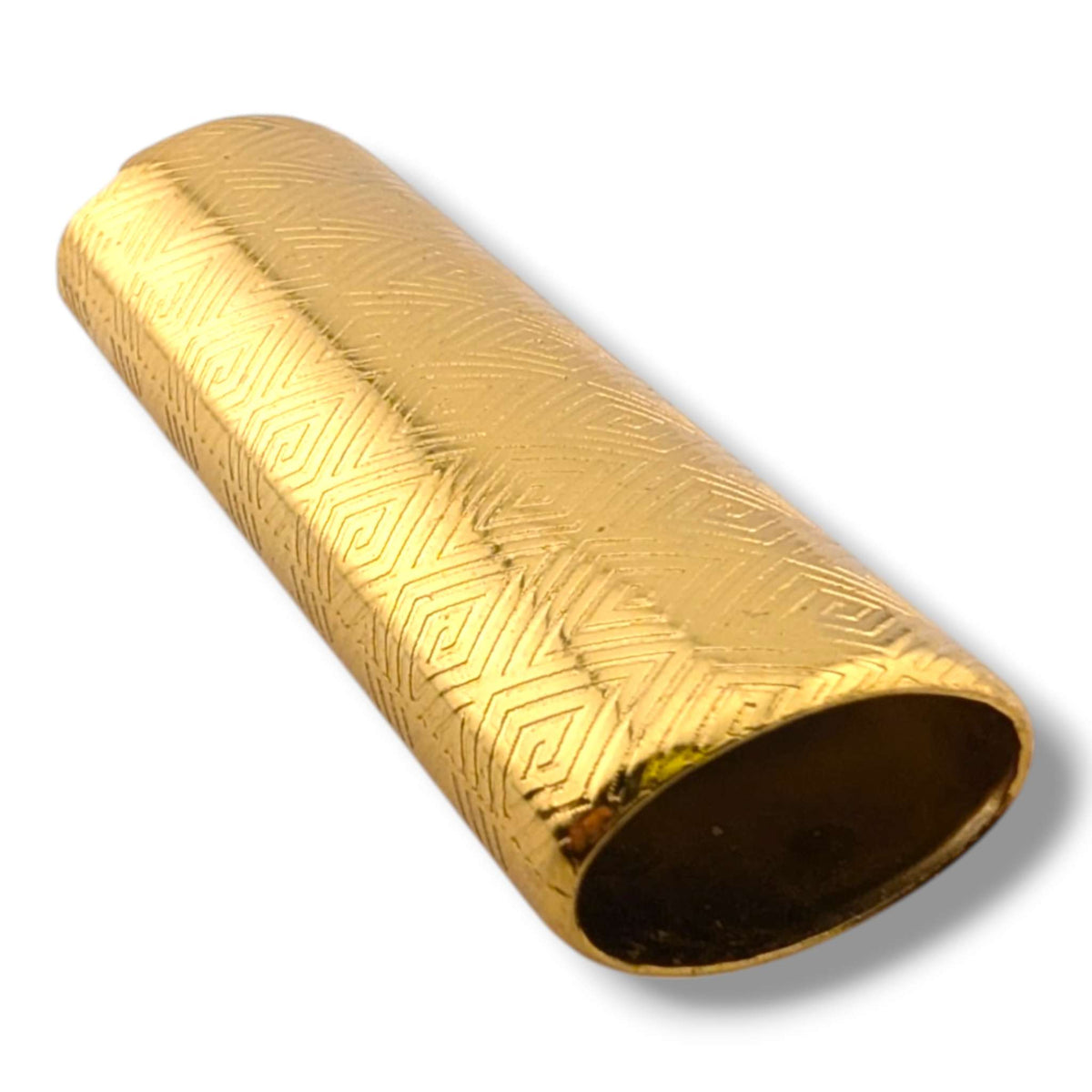 Brass Engraved Geometric Lighter Case for Large BIC - SunWest Treasures