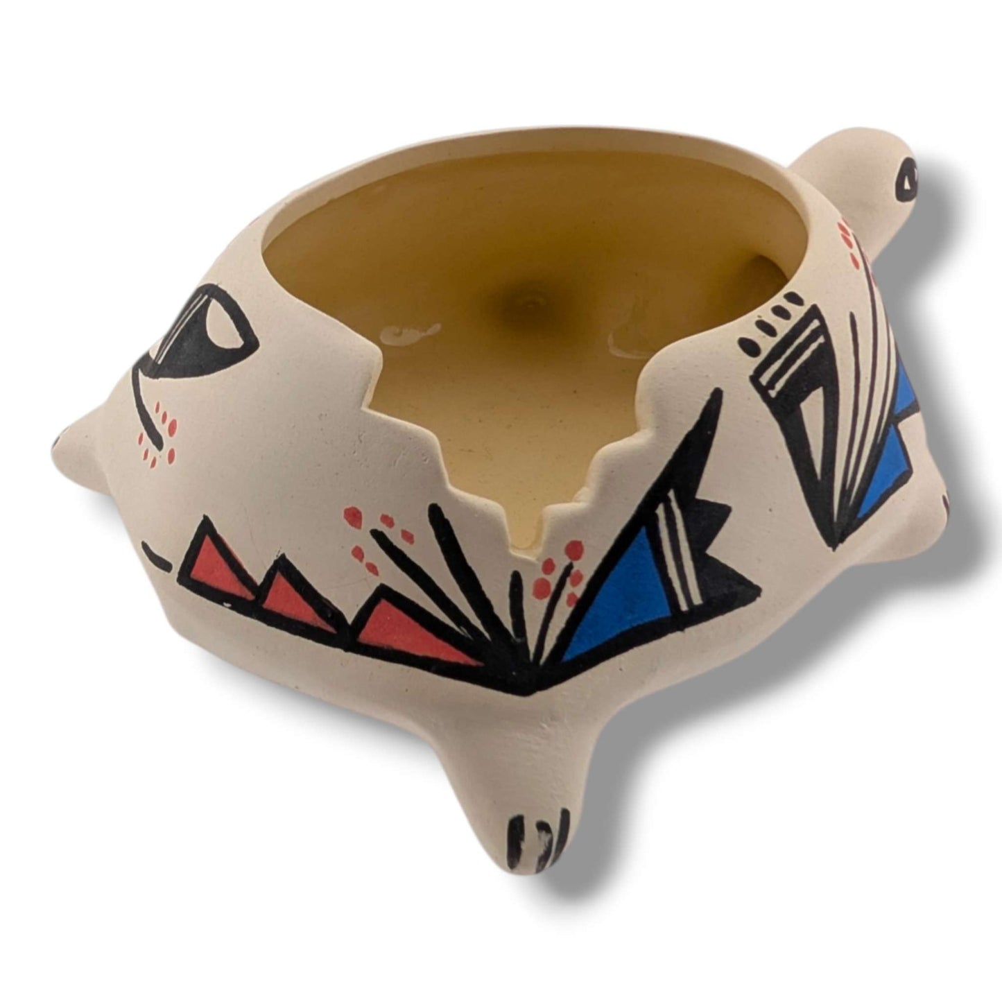 Acoma Pueblo Handmade Turtle Pottery Bowl by Mickey