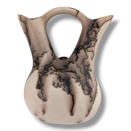 Horse Hair Red and Brown Butterfly Wedding Vase by Luna