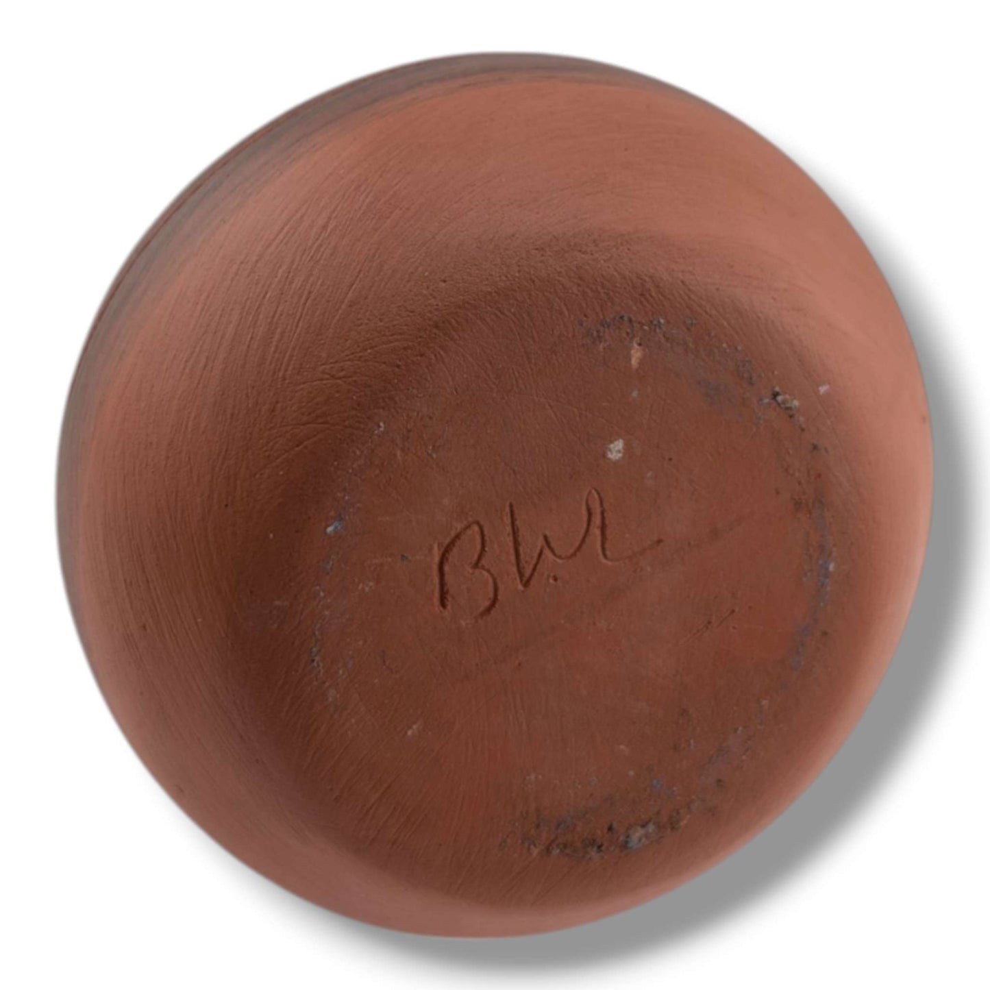 Navajo Etched Multiband Rain Line Round Pottery Vase by Ben Billy