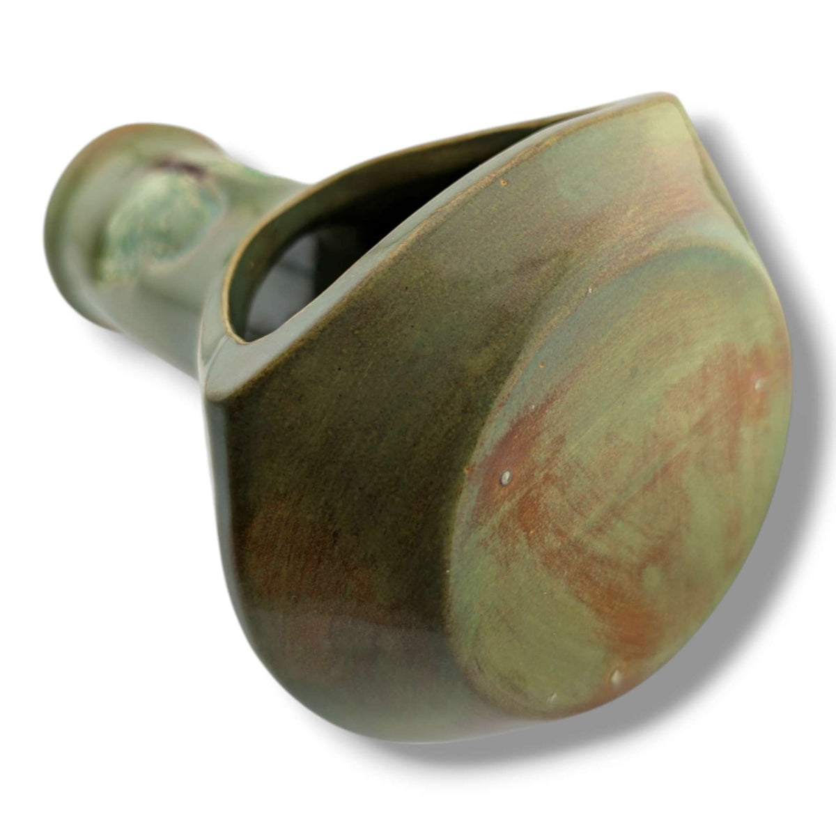 Glazed Pottery Incense Holder with Sculpted Butterfly and Tray by Luna - SunWest Treasures