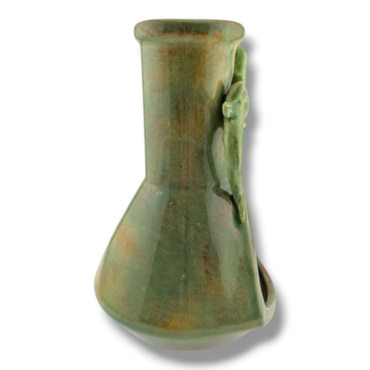 Glazed Pottery Incense Holder with Sculpted Lizard and Tray by Luna