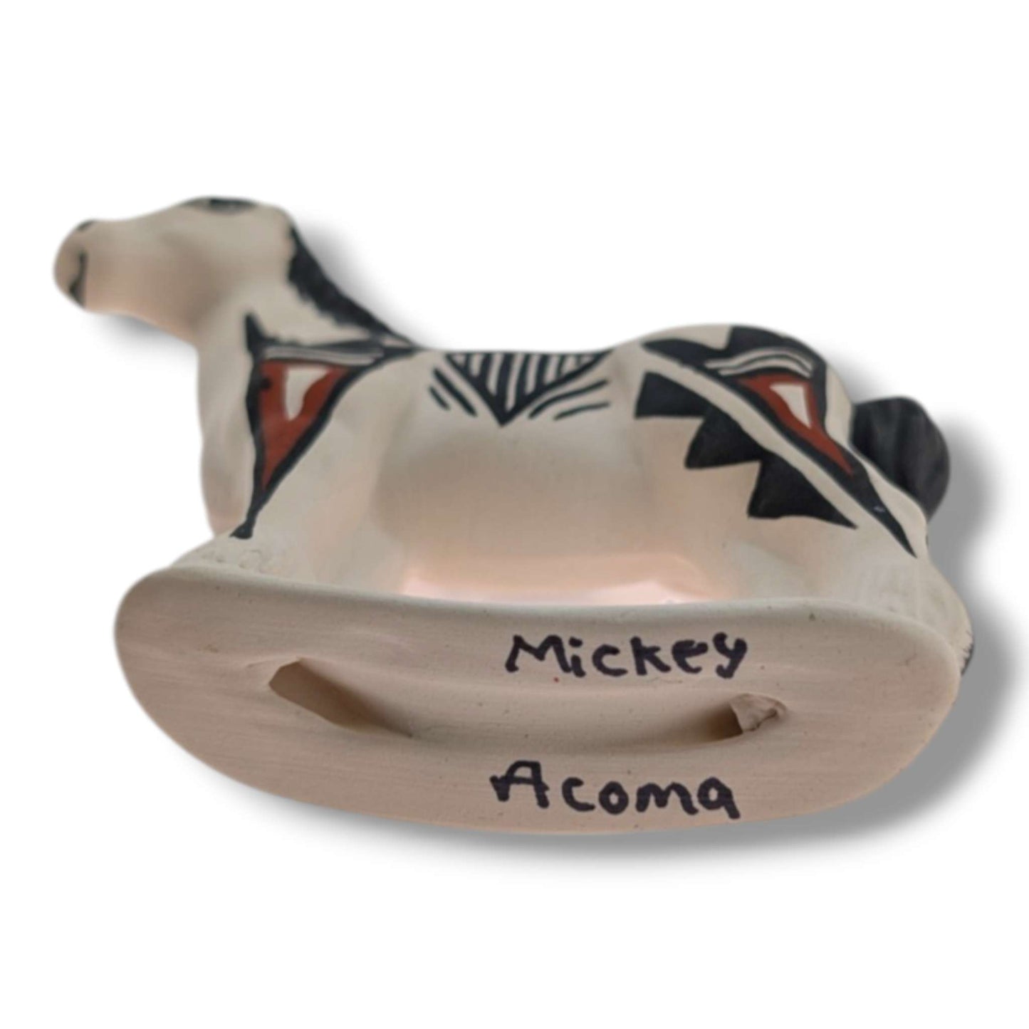 Acoma Pueblo Miniature Pottery Horse Figurine by Mickey