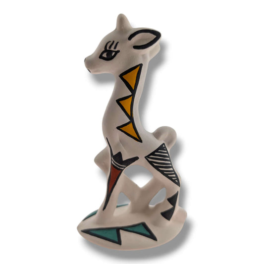 Acoma Pueblo Miniature Pottery Deer Figurine by Mickey - SunWest Treasures