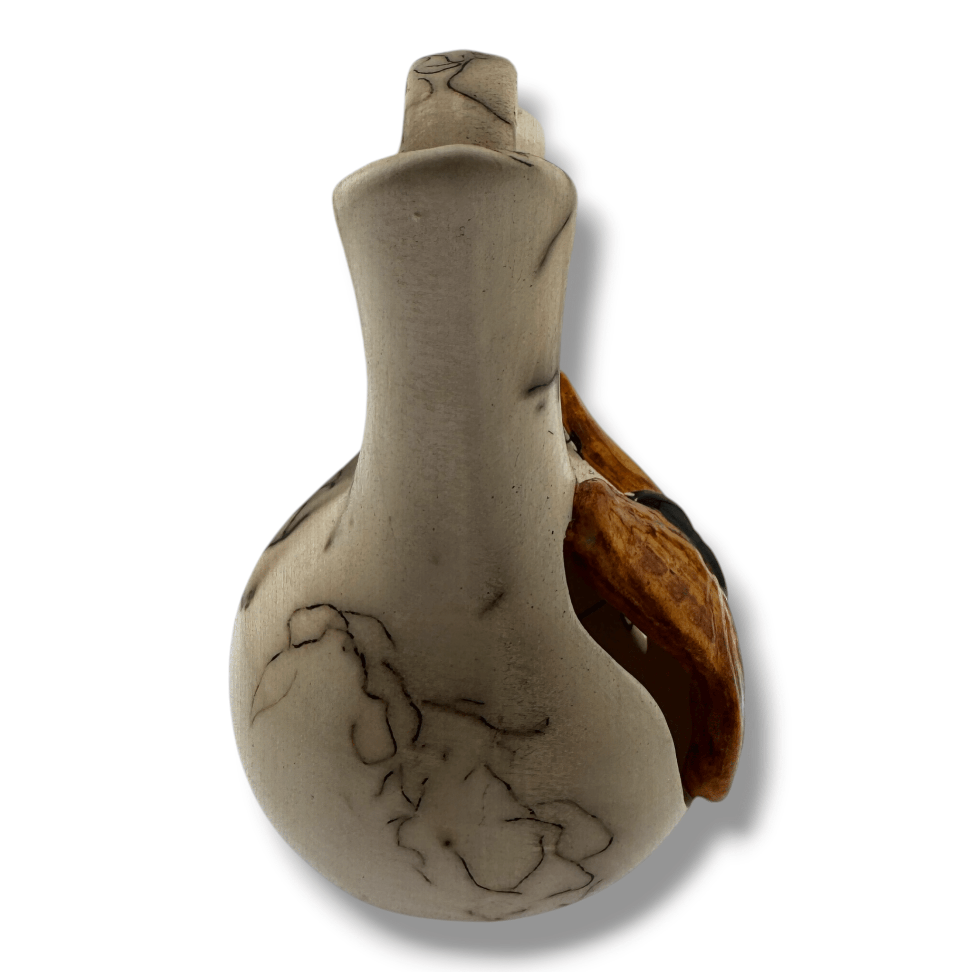 Luna Small Handcrafted Horse Hair Southwestern Pottery Wedding Vase with Butterfly Accent - SunWest Treasures