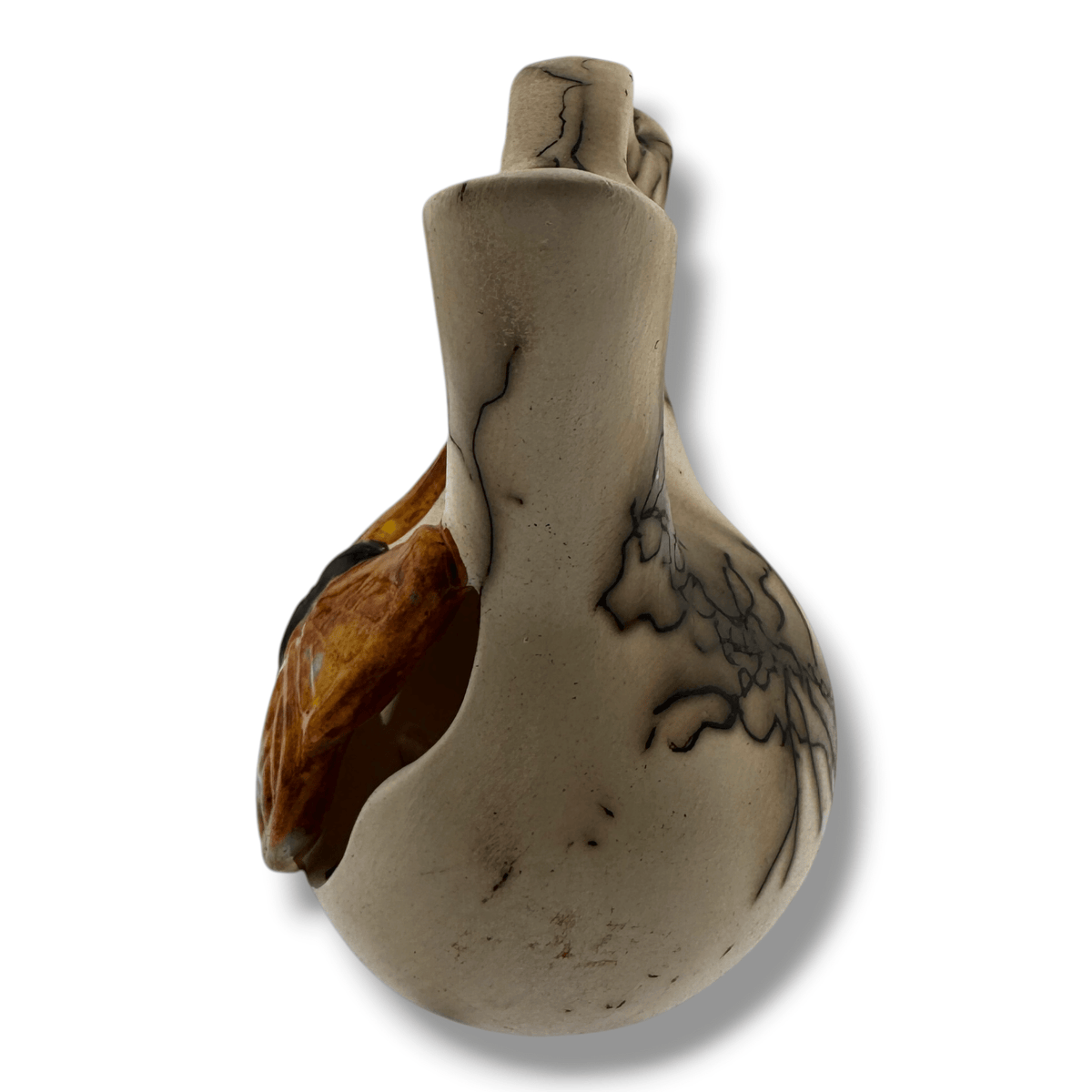 Luna Small Handcrafted Horse Hair Southwestern Pottery Wedding Vase with Butterfly Accent - SunWest Treasures