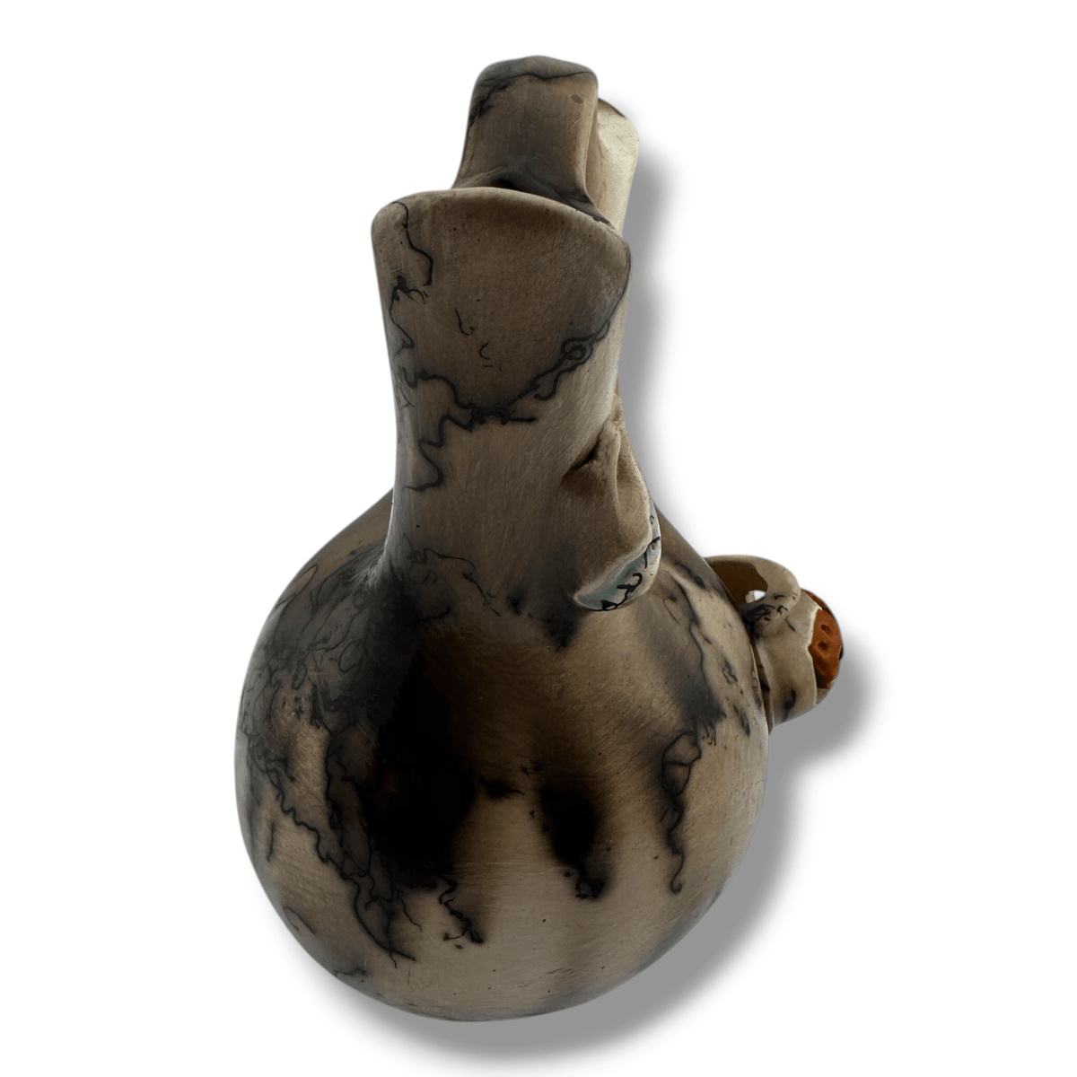 Luna Small Handcrafted Horse Hair Southwestern Pottery Wedding Vase with Pueblo Village - SunWest Treasures