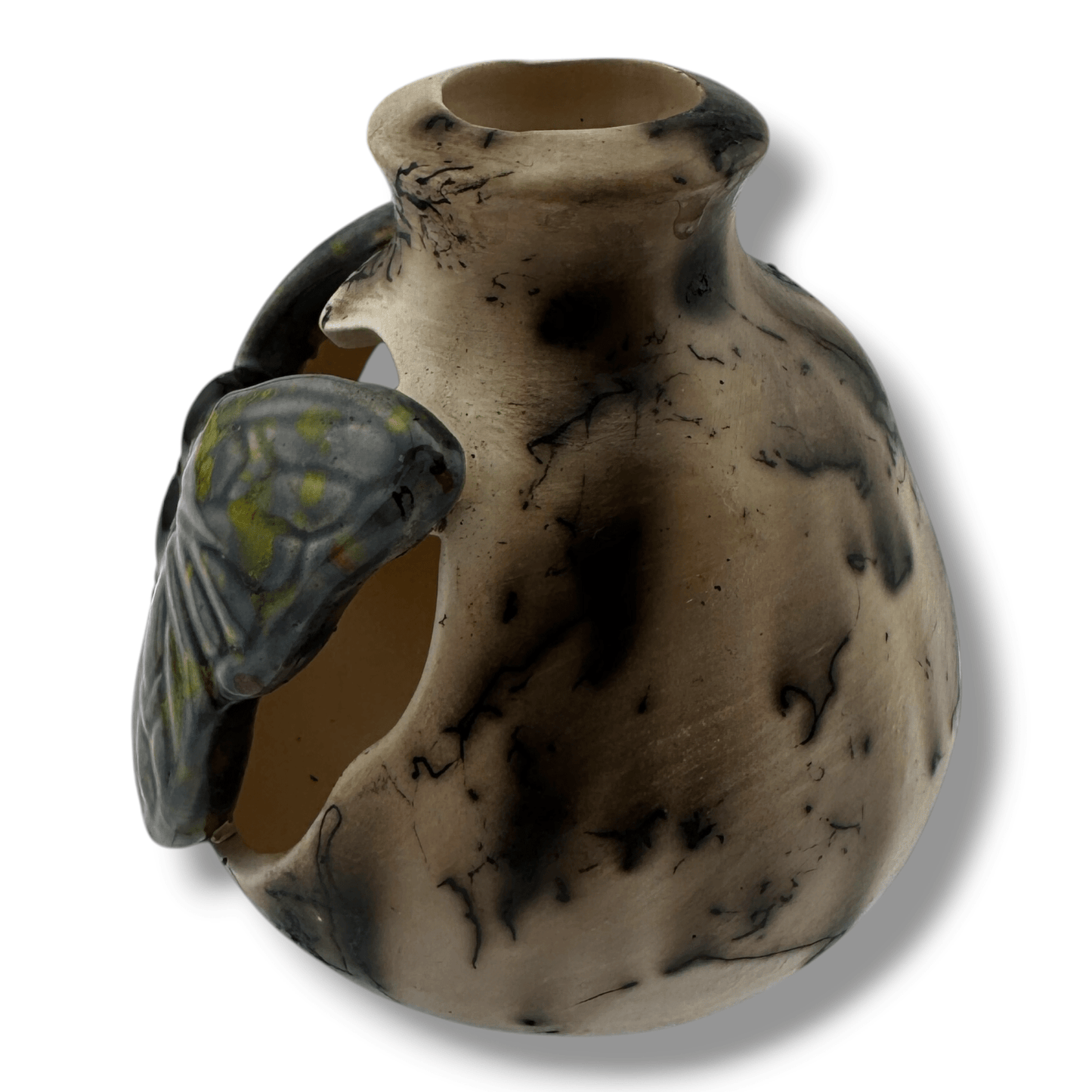 Luna Small Painted Wings Handcrafted Horsehair Butterfly Pottery Vase - SunWest Treasures
