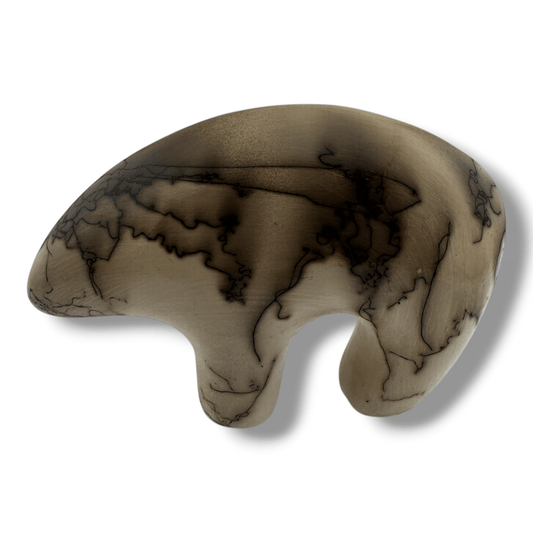 Path of the Bear Small Handcrafted Horsehair Pottery Marbled Bear Paw Sculpture - SunWest Treasures