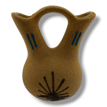 Handmade Small Molly Bryan Gooldtooth Small Sand Painting Wedding Vase - SunWest Treasures