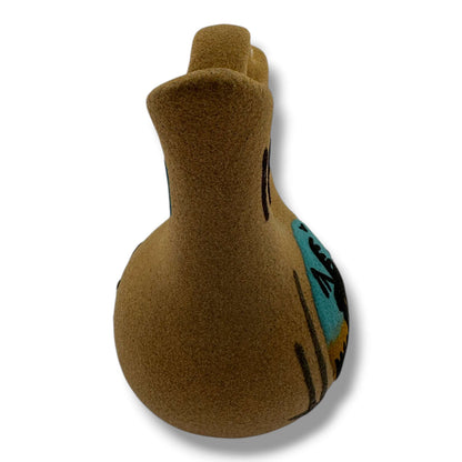 Handmade Small Molly Bryan Gooldtooth Small Sand Painting Wedding Vase - SunWest Treasures