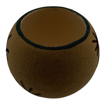 Handmade Small Sand Painted Tipi Feather Seed Pot by Bryan & Molly Goldtooth - SunWest Treasures