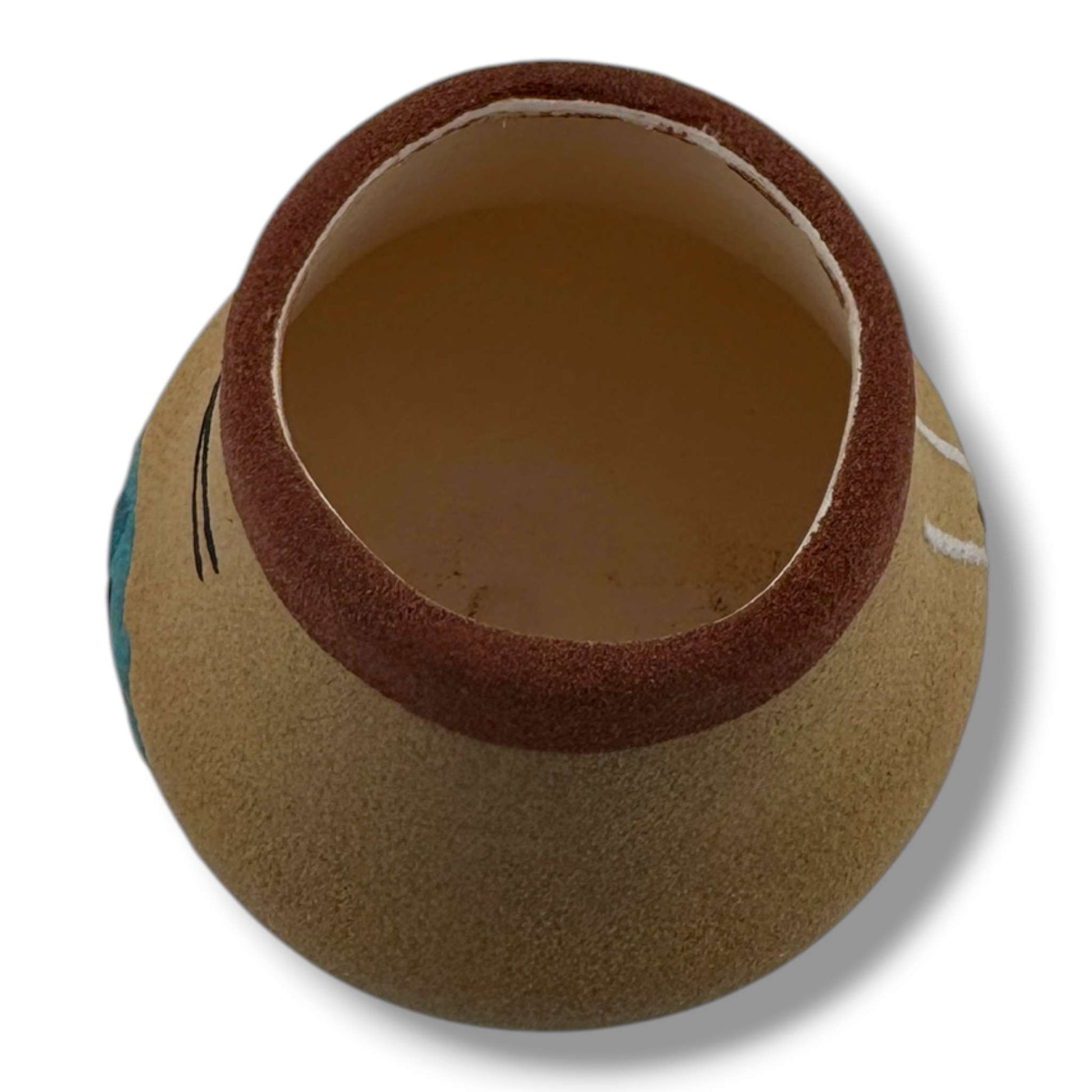 Navajo Small Sand Painted Bear Jar by Bryan & Molly Goldtooth - SunWest Treasures