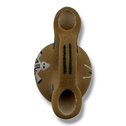 Small Navajo Handmade Sand Painted Turtle Wedding Vase by Bryan & Molly Goldtooth - SunWest Treasures