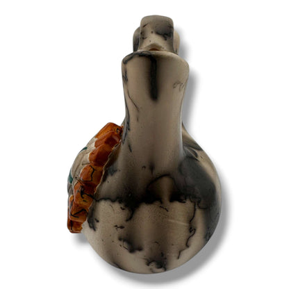 Navajo Small Horsehair Wedding Vase with Sunface Kachina by Bryan & Molly Goldtooth - SunWest Treasures