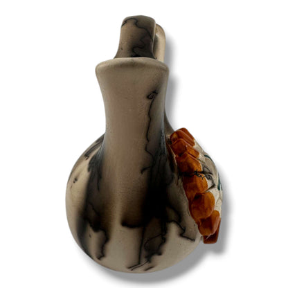 Navajo Small Horsehair Wedding Vase with Sunface Kachina by Bryan & Molly Goldtooth - SunWest Treasures