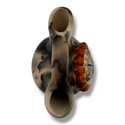 Navajo Small Horsehair Wedding Vase with Sunface Kachina by Bryan & Molly Goldtooth - SunWest Treasures