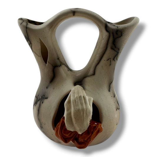 Horsehair Praying Hands Wedding Vase Handcrafted by Luna - SunWest Treasures