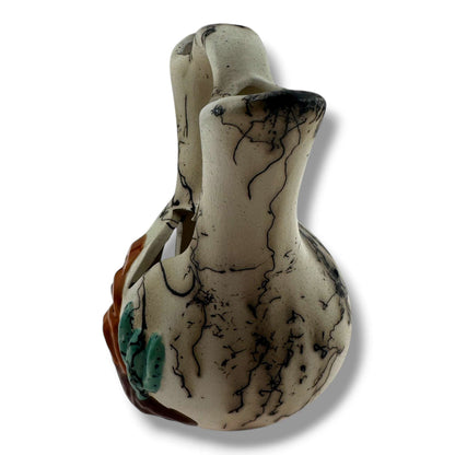 Luna Handmade Horsehair Wedding Vase with Pueblo and Cactus - SunWest Treasures