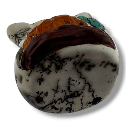 Luna Handmade Horsehair Wedding Vase with Pueblo and Cactus - SunWest Treasures