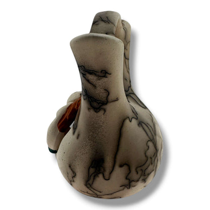 Handcrafted Horsehair Small Wedding Vase with Sculpted Kokopelli - SunWest Treasures
