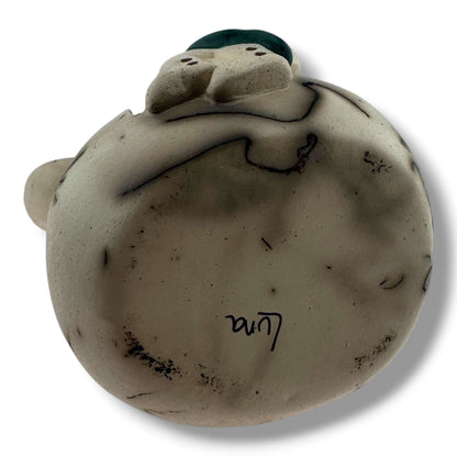 Handcrafted Horsehair Small Wedding Vase with Sculpted Kokopelli - SunWest Treasures