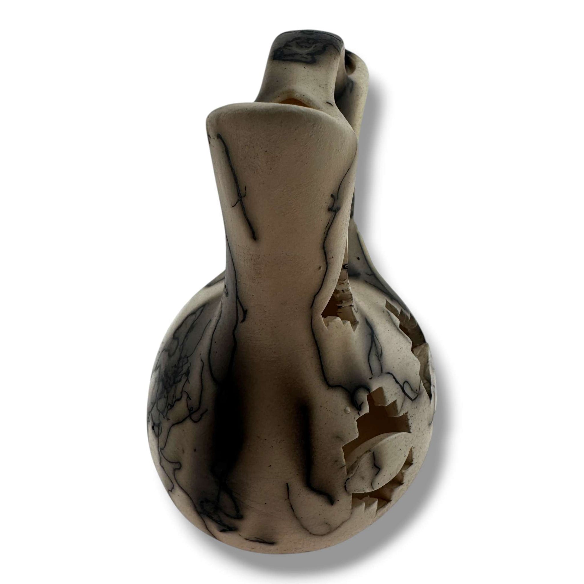 Handcrafted Horsehair Small Wedding Vase with Intricate Cutouts - SunWest Treasures