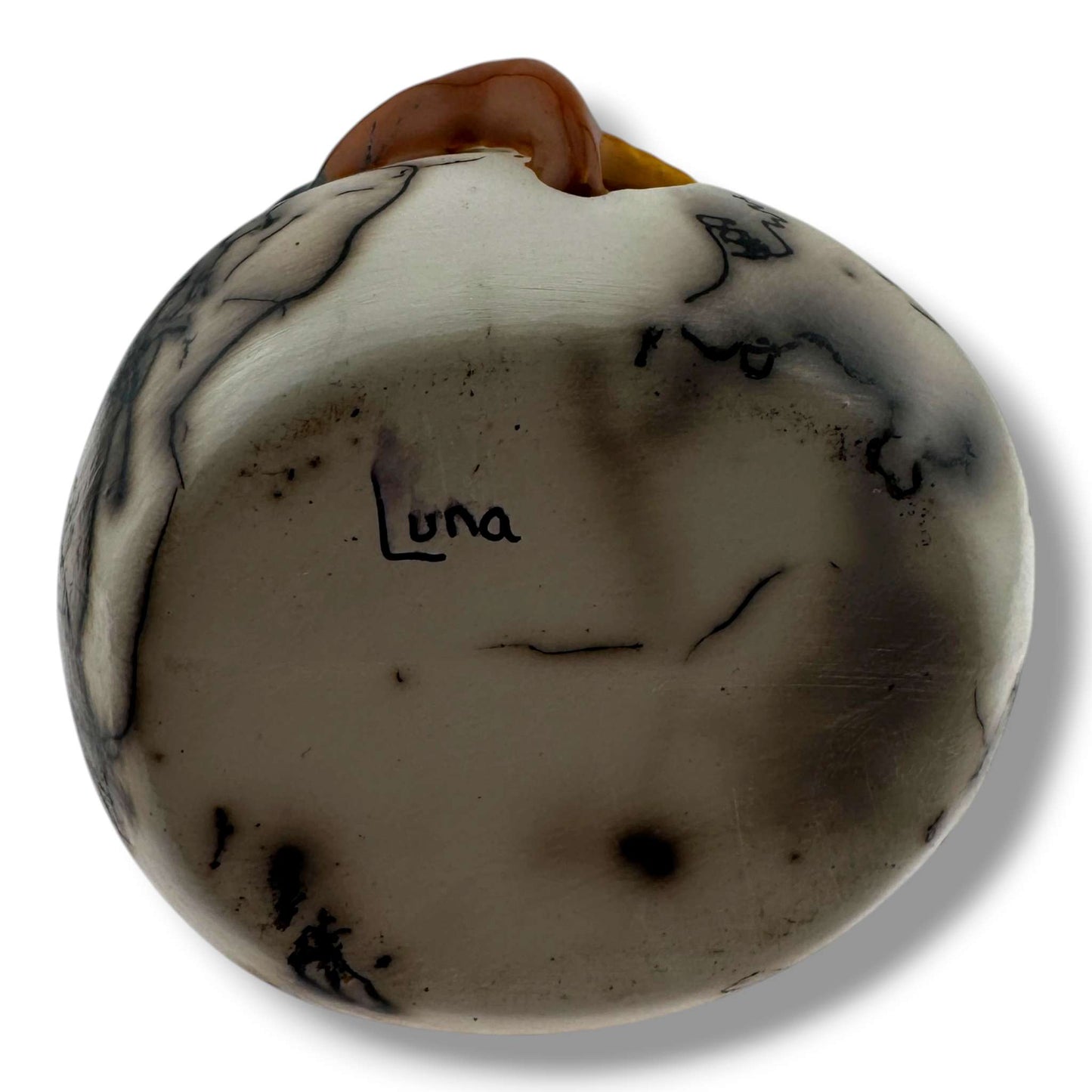 Small Handcrafted Horsehair Wedding Vase with Sculpted Hummingbird By Luna - SunWest Treasures