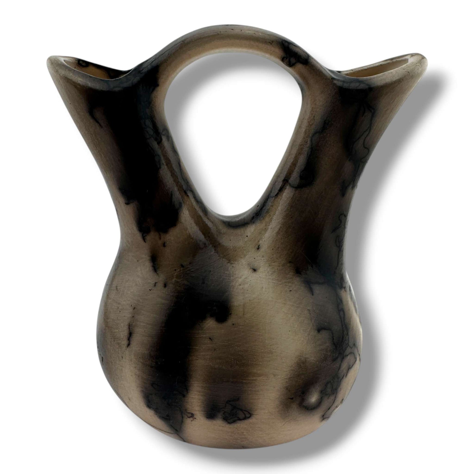 By Luna Small Handcrafted Horsehair Wedding Vase with Flame Cutouts - SunWest Treasures