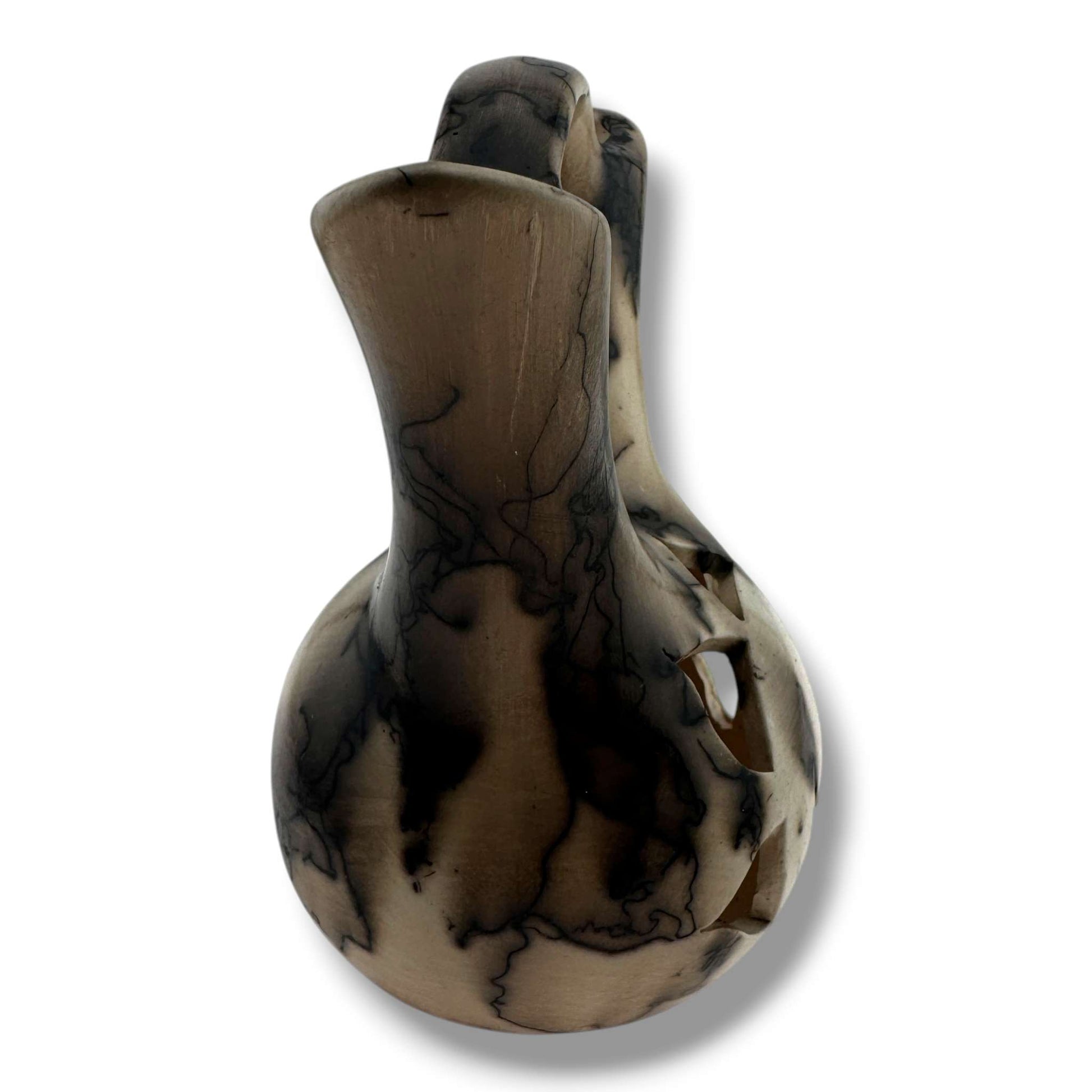 By Luna Small Handcrafted Horsehair Wedding Vase with Flame Cutouts - SunWest Treasures