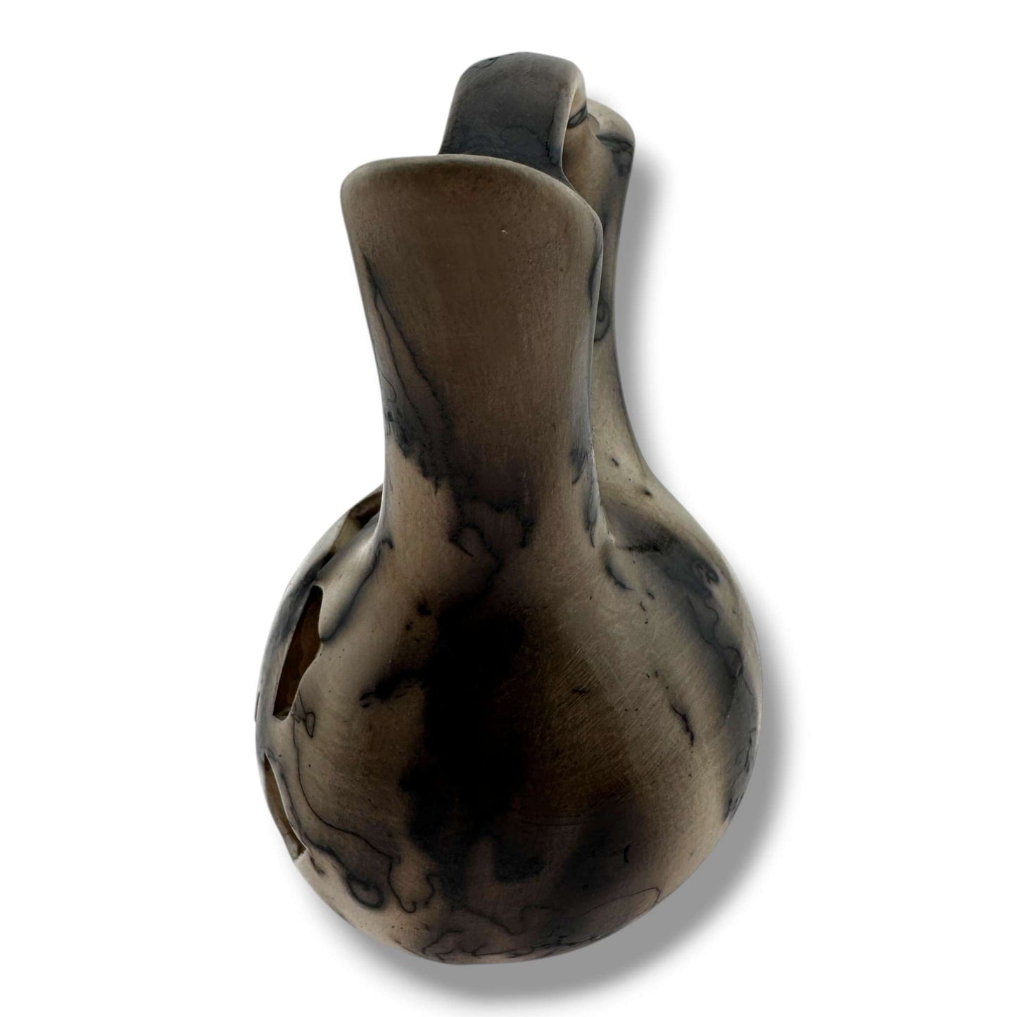 By Luna Small Handcrafted Horsehair Wedding Vase with Flame Cutouts - SunWest Treasures