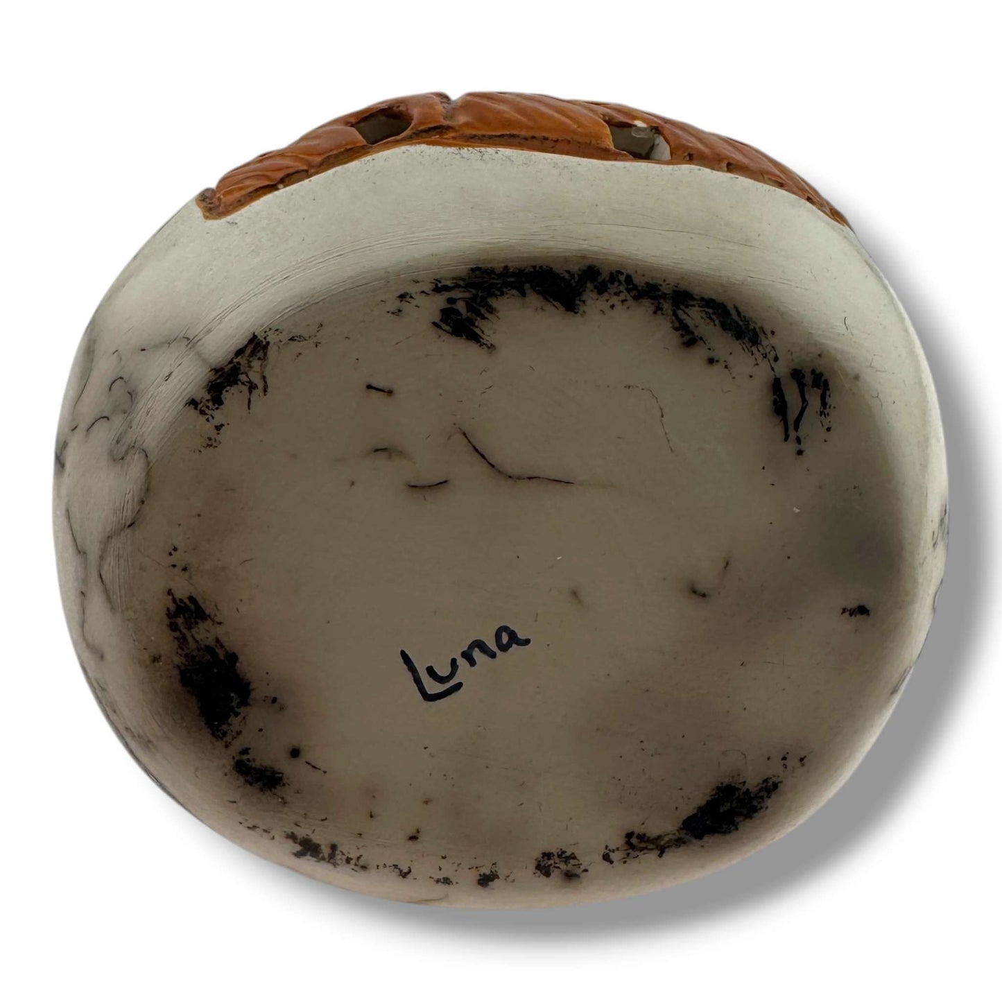 Handcrafted Small Horsehair Wedding Vase with Sculpted Pueblo By Luna - SunWest Treasures