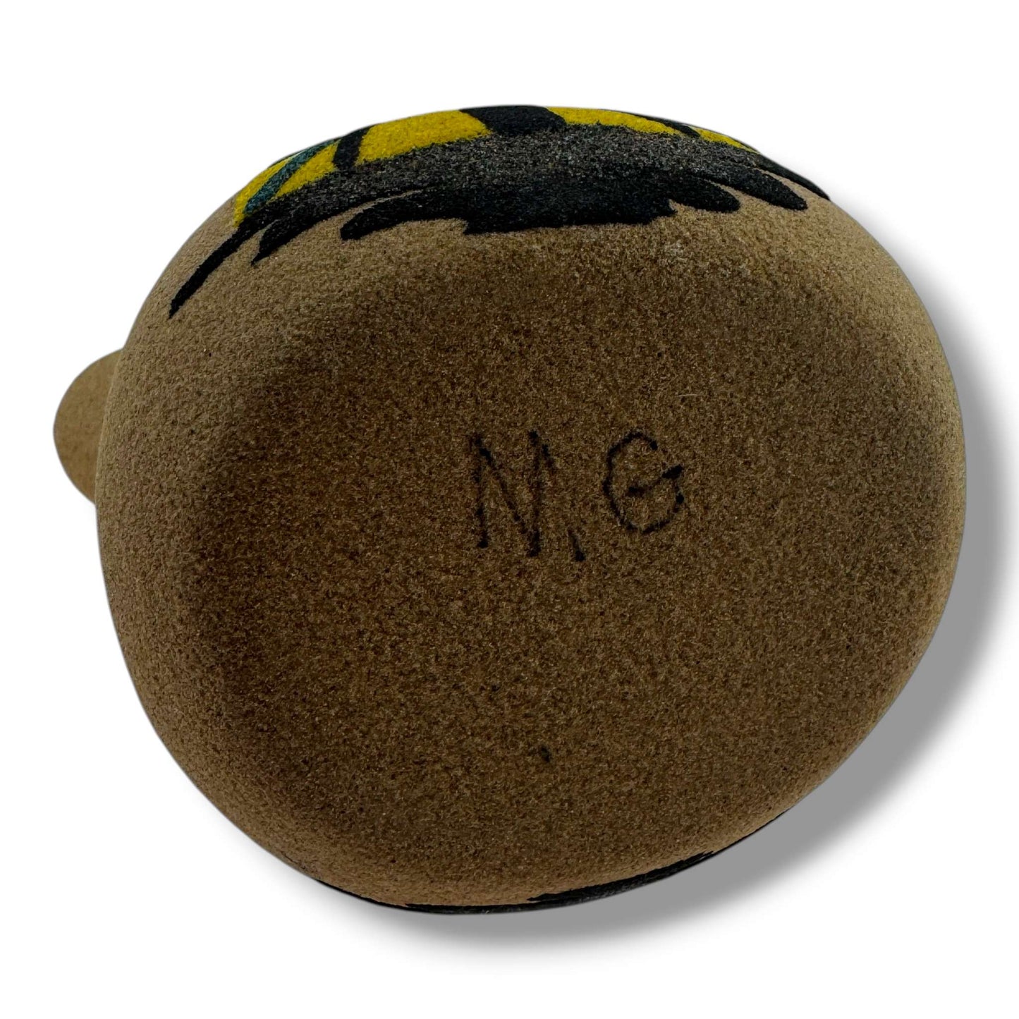 Small Handcrafted Sand Painted Wedding Vase with Teepee & Monument Valley Motifs - SunWest Treasures