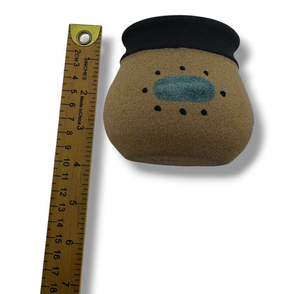 Handcrafted Small Sand Painted Seed Pot with Bear & Geometric Shield Motifs - SunWest Treasures