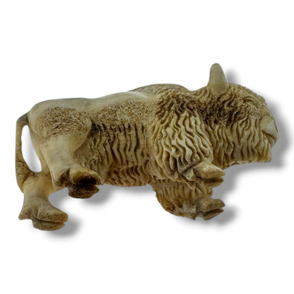 Hand Carved Buffalo Figurine | American Bison Artisan Sculpture - SunWest Treasures